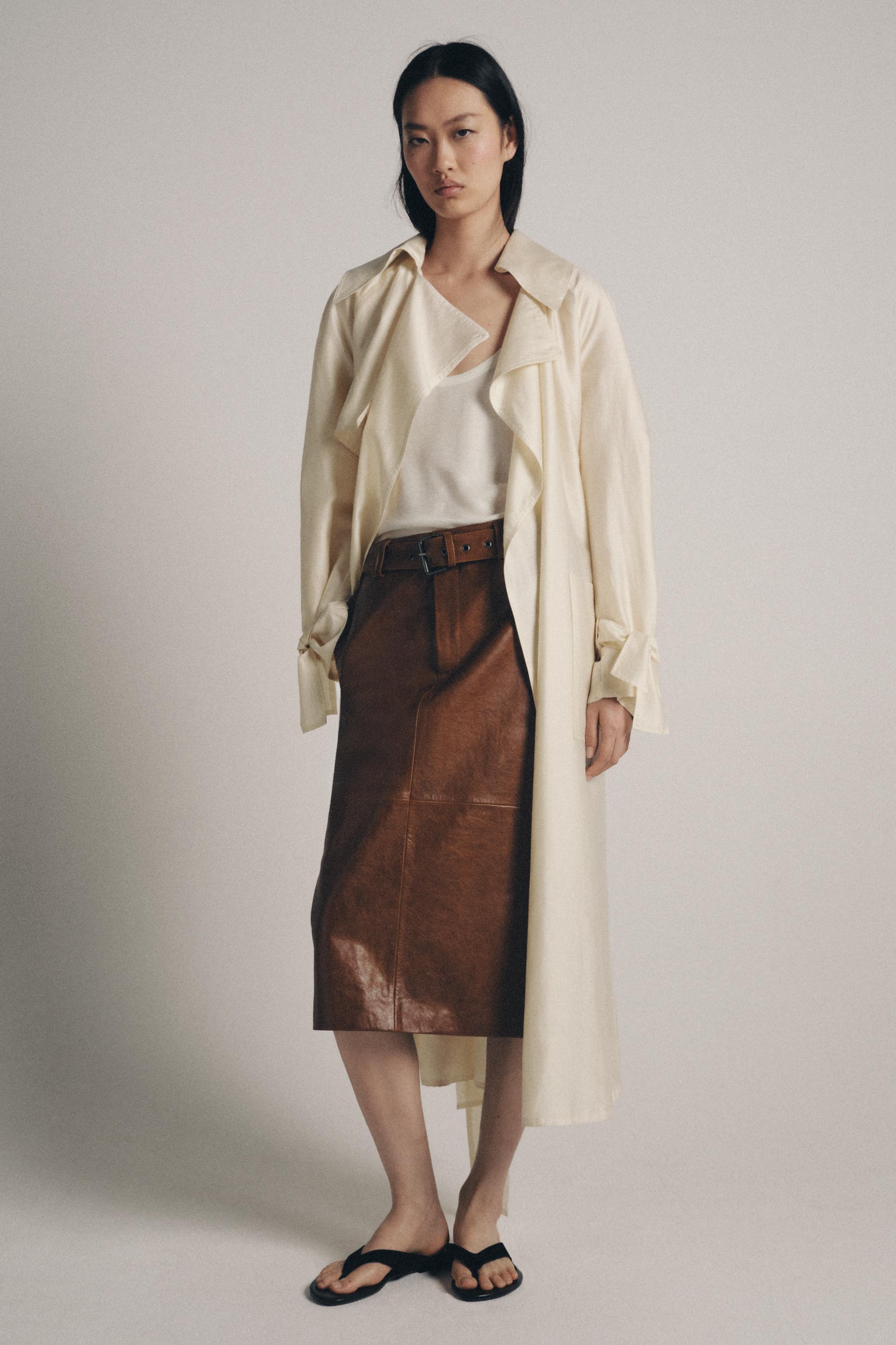 100% LEATHER PENCIL SKIRT ZW COLLECTION LIMITED EDITION