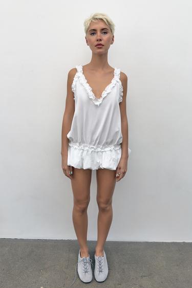 VOLUMINOUS STRAPPY TOP - White by Zara