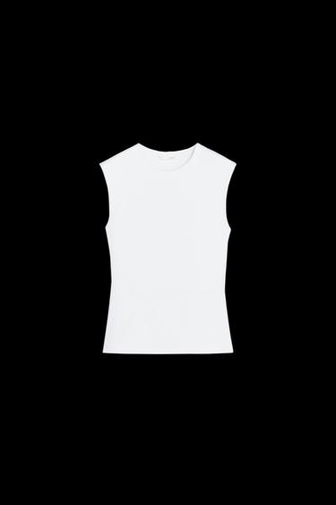 ÄRMELLOSES TOP - Weiß von Zara - Bild 0