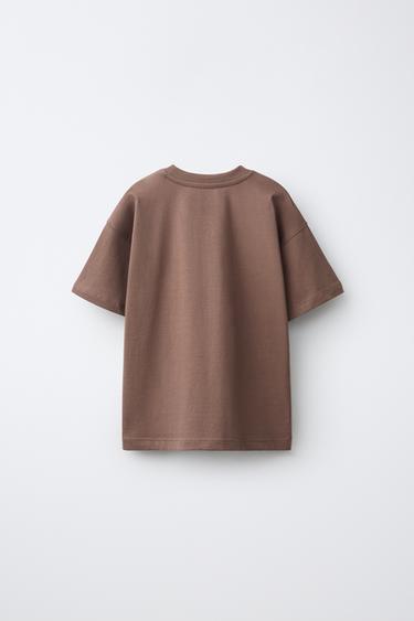 VARSITY PRINT T-SHIRT — Light brown 2
