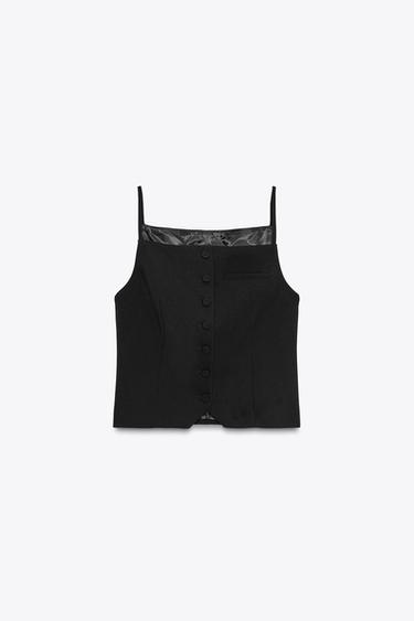 CHALECO TIRANTES FINOS - Negro de Zara
