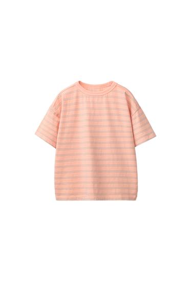 STRIPED T-SHIRT - Orange by Zara - Image 0