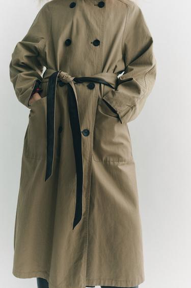 REVERSIBLE TRENCH COAT - ZW COLLECTION - Brown / Ecru by Zara
