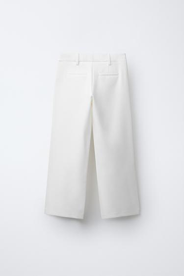 3D FLORAL TROUSERS - White by Zara - Image 1
