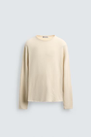 JERSEY RELAXED FIT ESTRUCTURA - Crudo de Zara