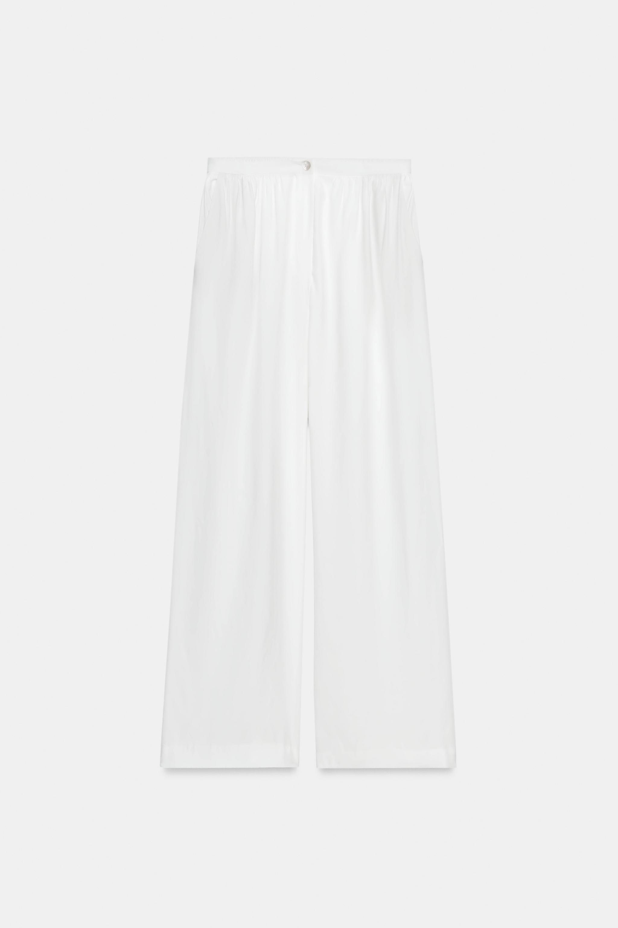 Женские брюки Zara ZW COLLECTION FLOWY TROUSERS — фото 7