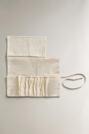 MAKEUP BRUSH WASH BAG - Ivory by Zara - Image 1