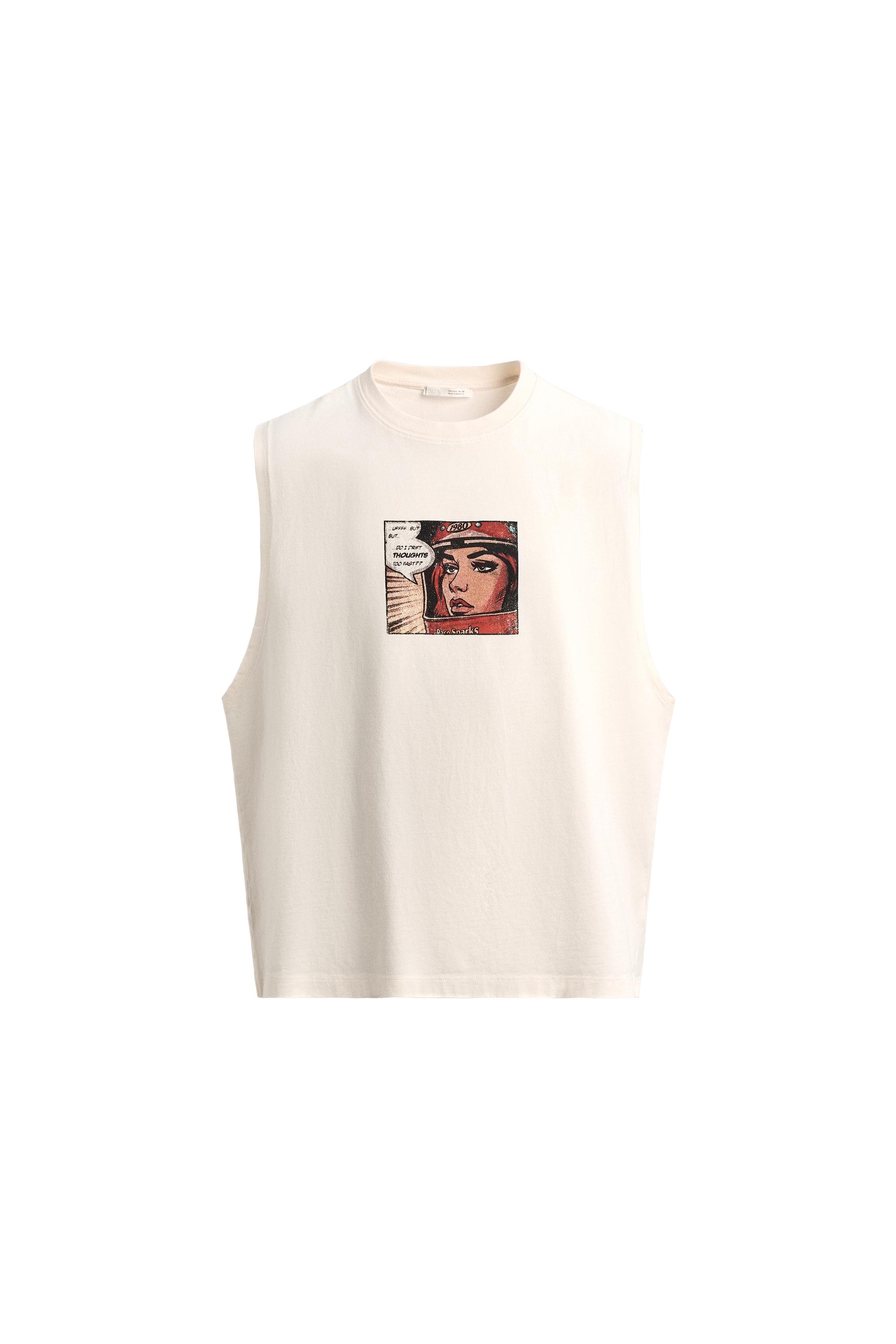 COMIC PRINT TANK TOP - Ecru | ZARA United Kingdom