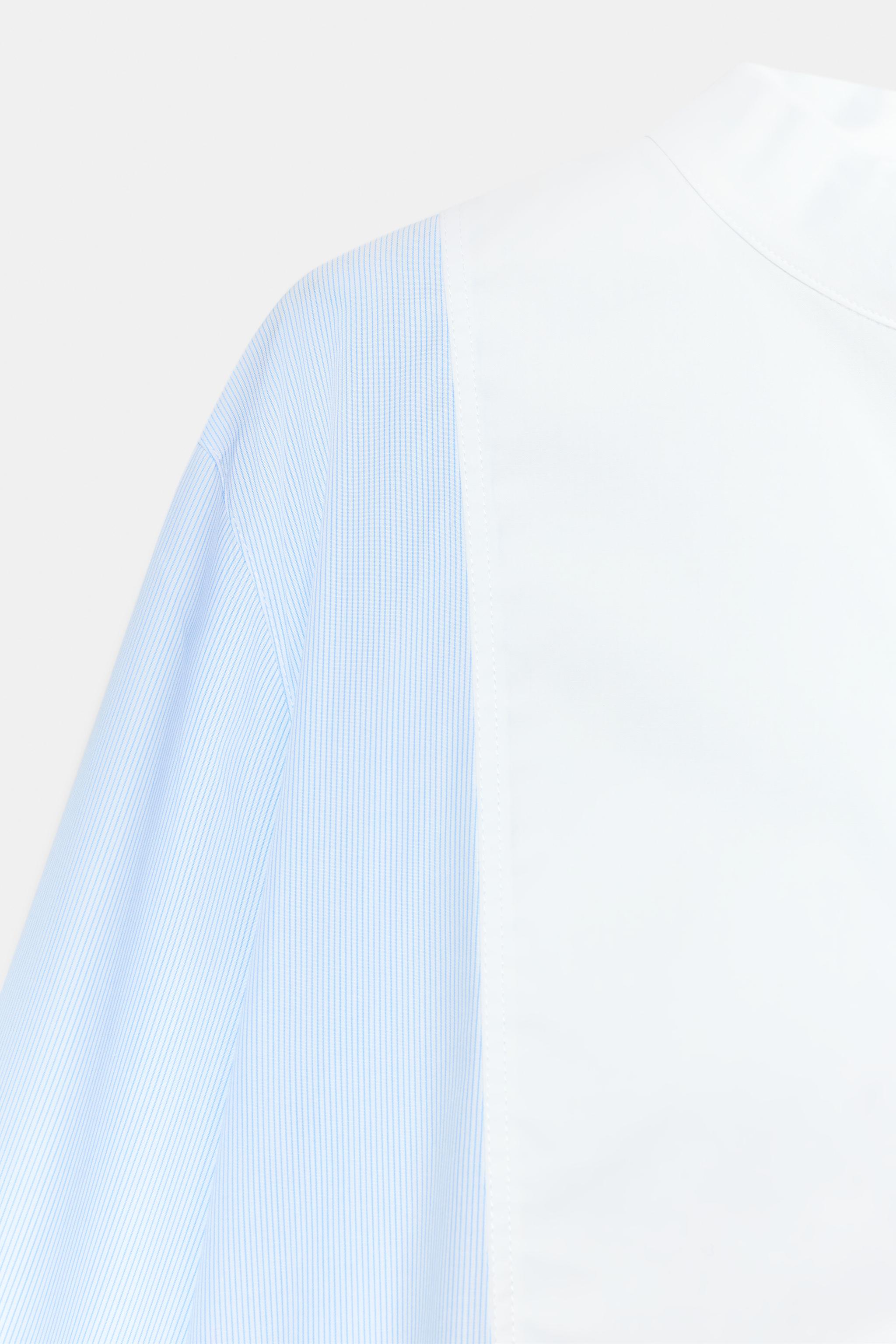 Женские рубашки Zara ZW COLLECTION STRIPED BIB SHIRT — фото 9