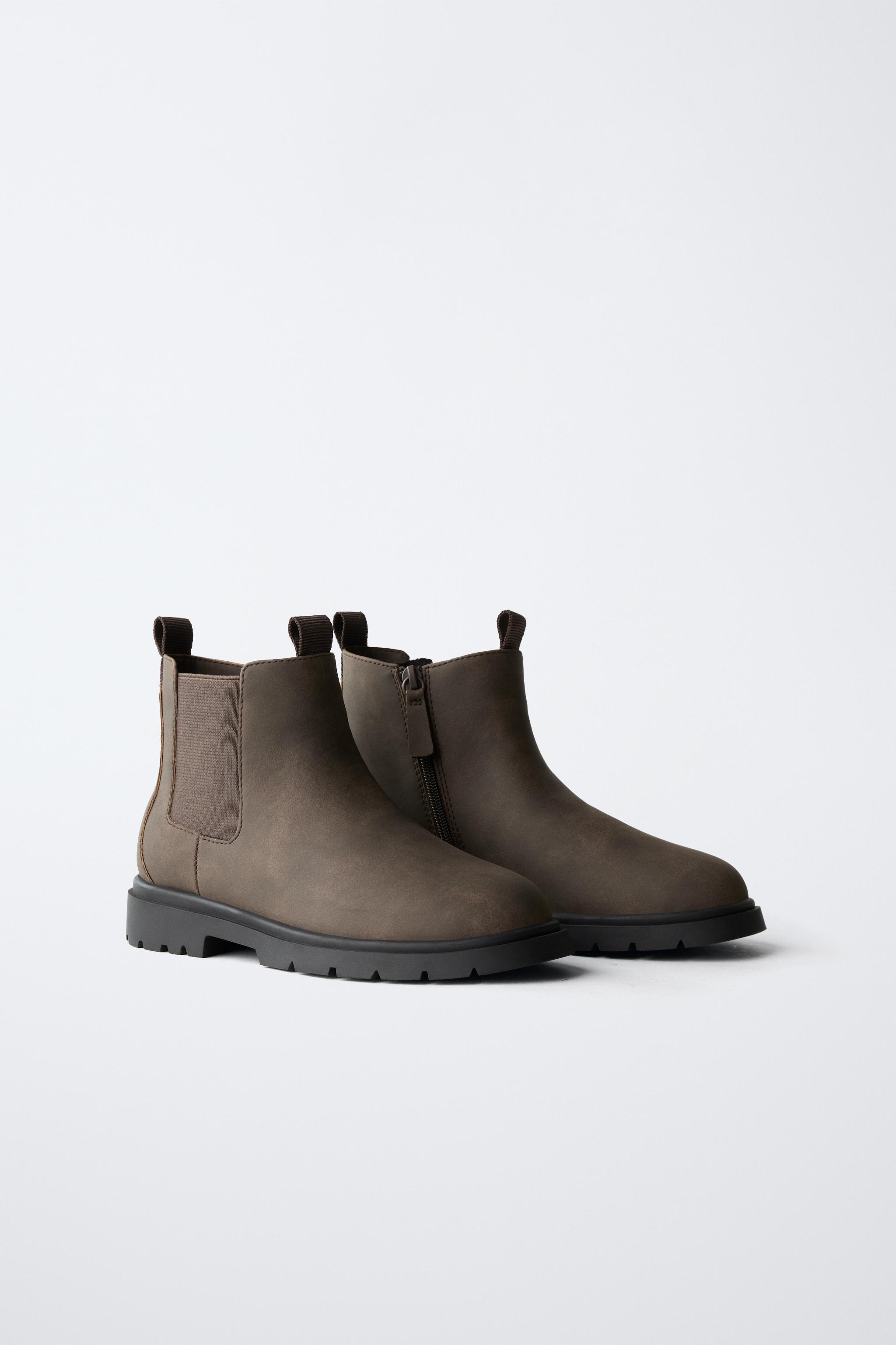 STRETCH ANKLE BOOTS - Brown | ZARA Australia