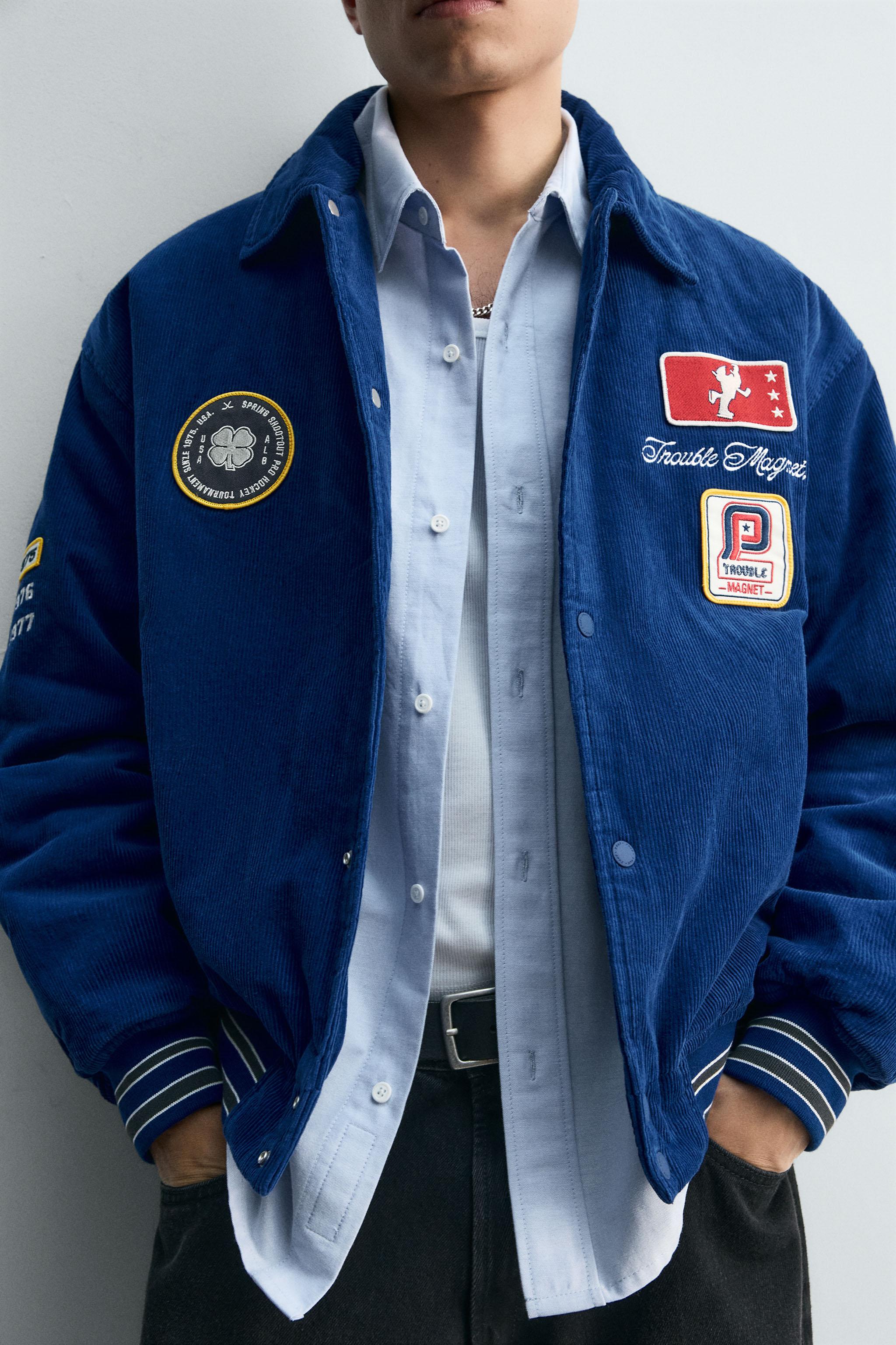 CORDUROY EMBROIDERED PATCH JACKET