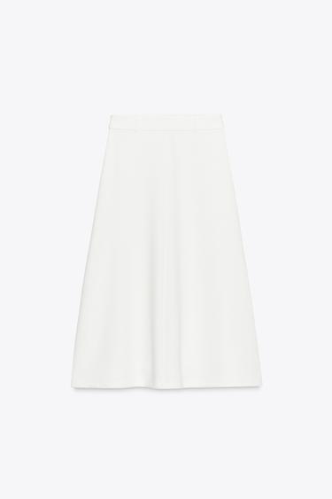 BELTED LAYERED SKIRT - White by Zara - Image 4