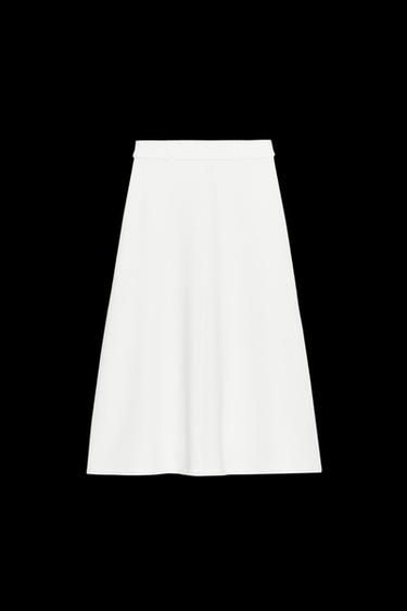 BELTED LAYERED SKIRT - White by Zara