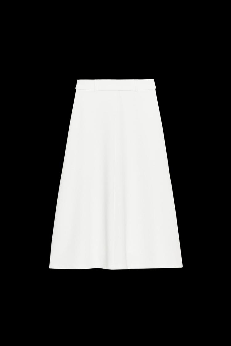 BELTED A-LINE SKIRT