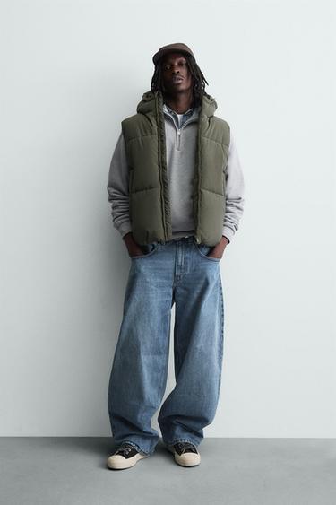 GILET SANS MANCHES REMBOURRÉ EFFET GOMME - Kaki clair de Zara - Image 0