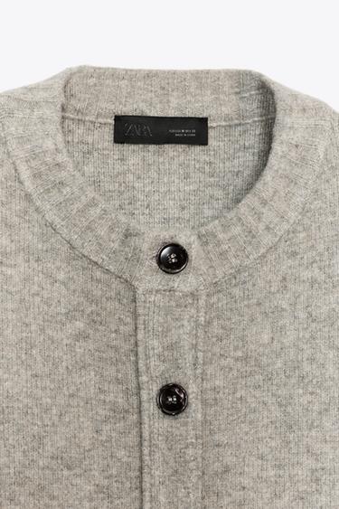 SOFT KNIT CARDIGAN - Grey marl by Zara - Image 8