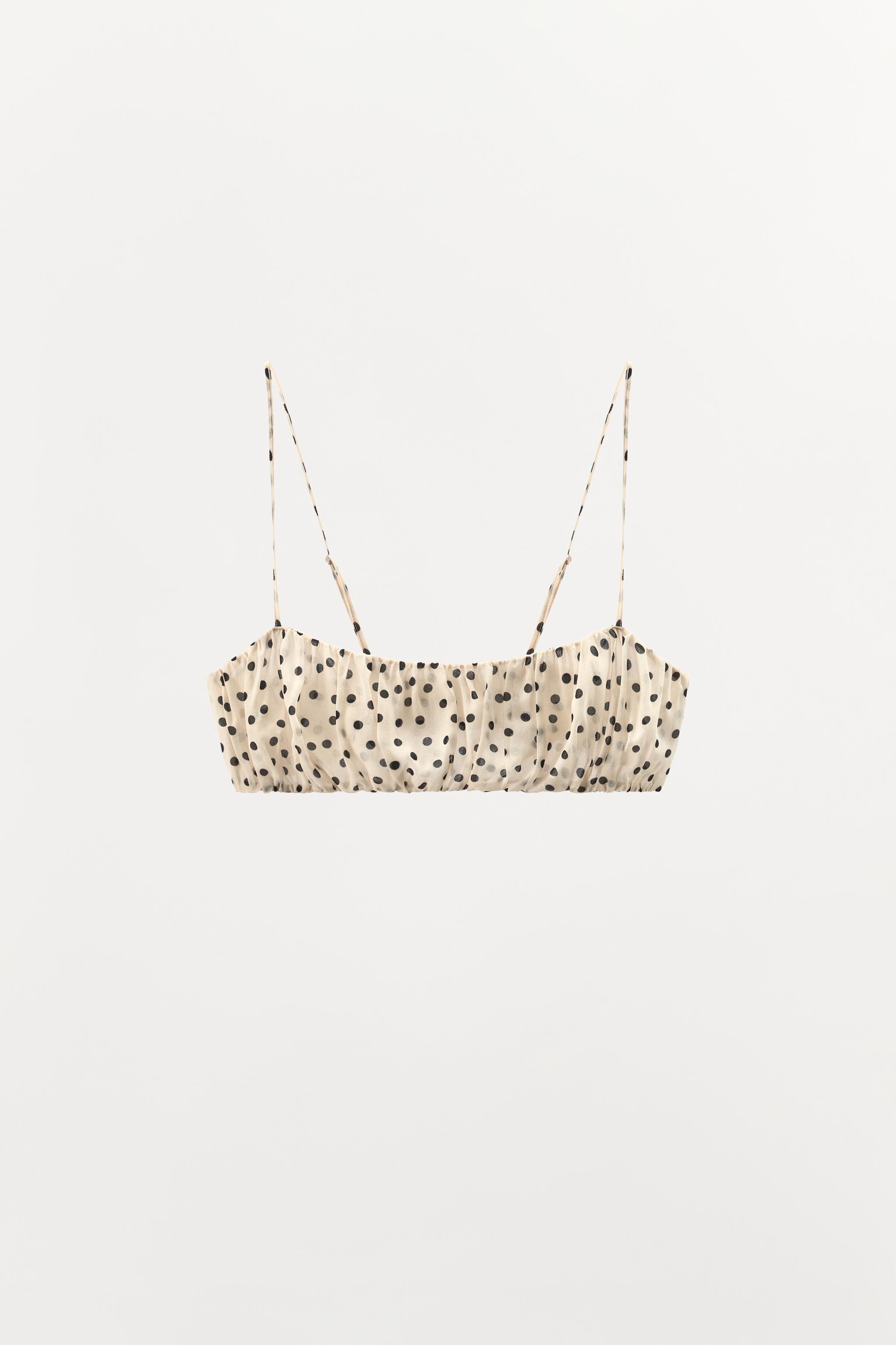 POLKA DOT PRINT CROP TOP