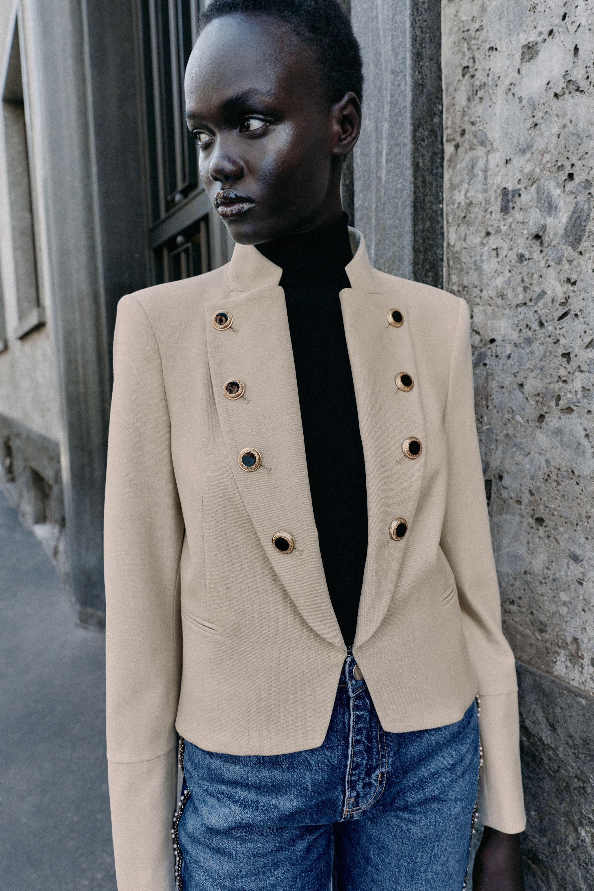 フィットカラーブレザー - サンド | ZARA Japan / 日本