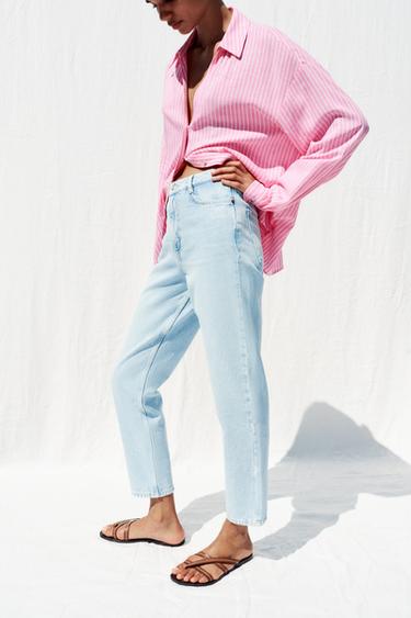JEAN Z1975 MOM FIT TAILLE HAUTE - Bleu clair de Zara - Image 3