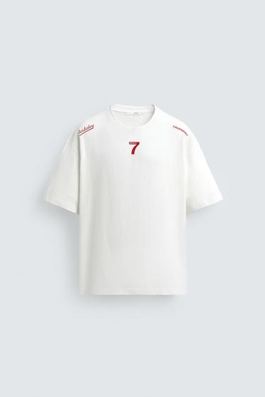 WASHED PRINT T-SHIRT - White by Zara