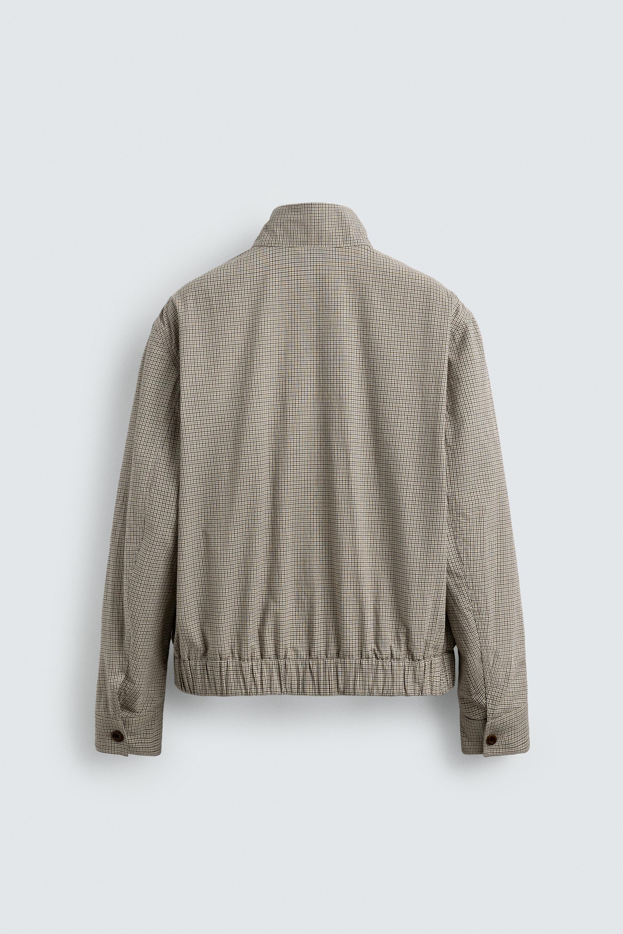 希少 【45R】軽やか R刺繍 チェックシャツ ジャケット 3 チェック チェック柄シャツ テキスト刺繍入り - レッド | ZARA Japan / 日本