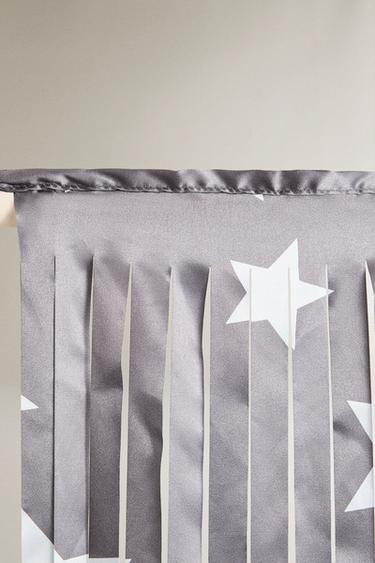 CHILDREN'S DECORATIVE CURTAIN WITH FRINGING - Grey by Zara - Image 1