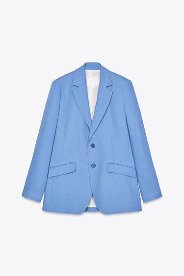 Blazers Bleus Veste Bleu Zara Femme Manteau Femme Bleu Ciel Zara