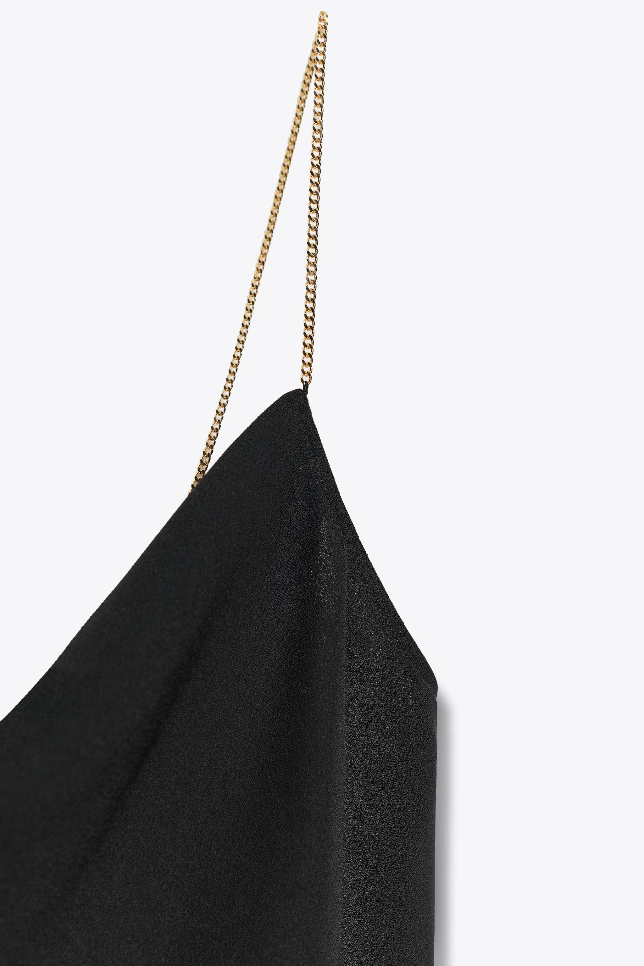 チェーンストラップ付きキャミソールトップス - ブラック | ZARA