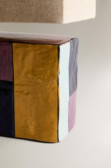TABLE LAMP WITH MOSAIC BASE X COLLAGERIE - Dark purple by Zara - Image 3
