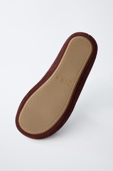 LIMITED EDITION LEATHER BABOUCHE SLIPPERS - Burgundy Red by Zara - Image 6