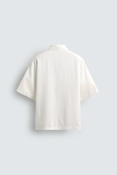 BOXY FIT SHIRT - White by Zara - Image 6