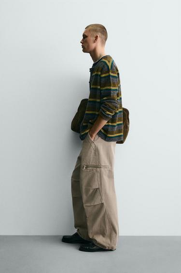 PANTALON CARGO PARACHUTE - Gris de Zara - Image 3