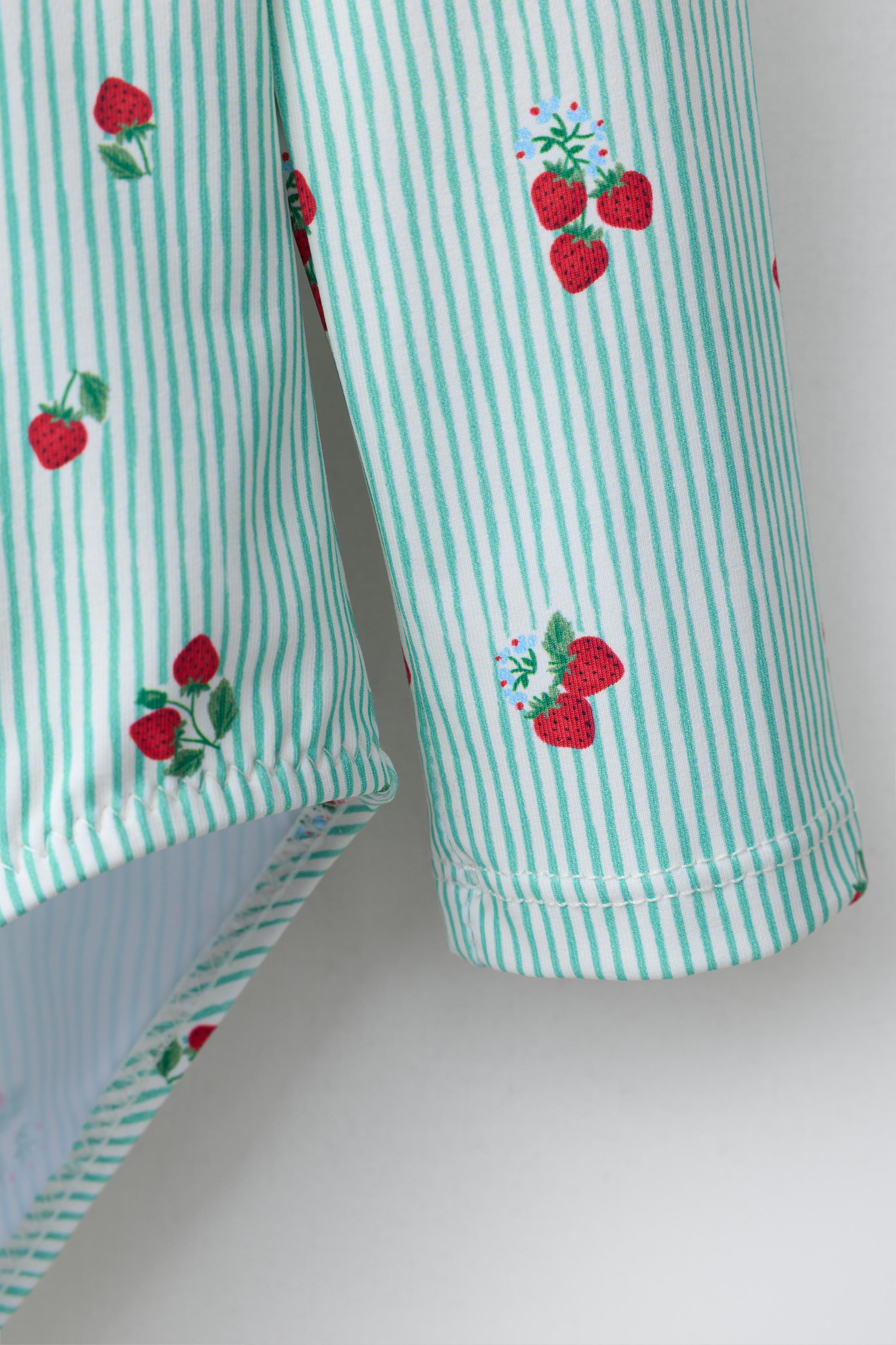 1-6 ANS/ MAILLOT DE BAIN FRAISES ET RAYURES
