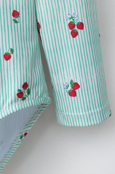 1-6 ANS/ MAILLOT DE BAIN FRAISES ET RAYURES - Vert de Zara - Image 3
