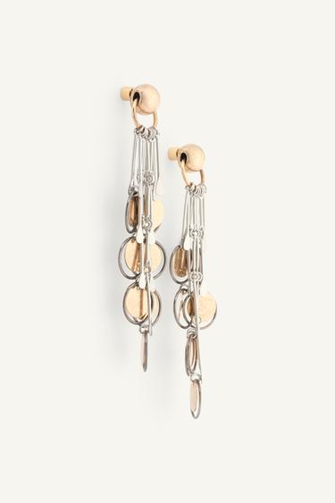 LIMITED EDITION LONG EARRINGS - Gold / Silver by Zara - Image 2