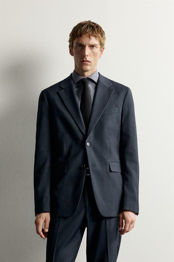 VESTE DE COSTUME CONFORT - Bleu marine de Zara - Image 1