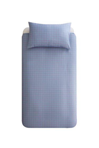 CHILDREN’S CHECK DUVET COVER - Bluish by Zara