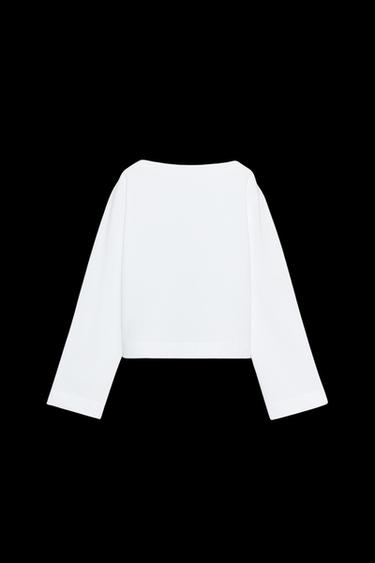 Zara BOATNECK TOP - White