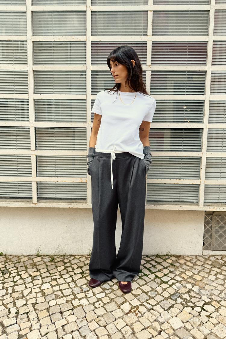 ZARA SHORT SLEEVE INTERLOCK T-SHIRT