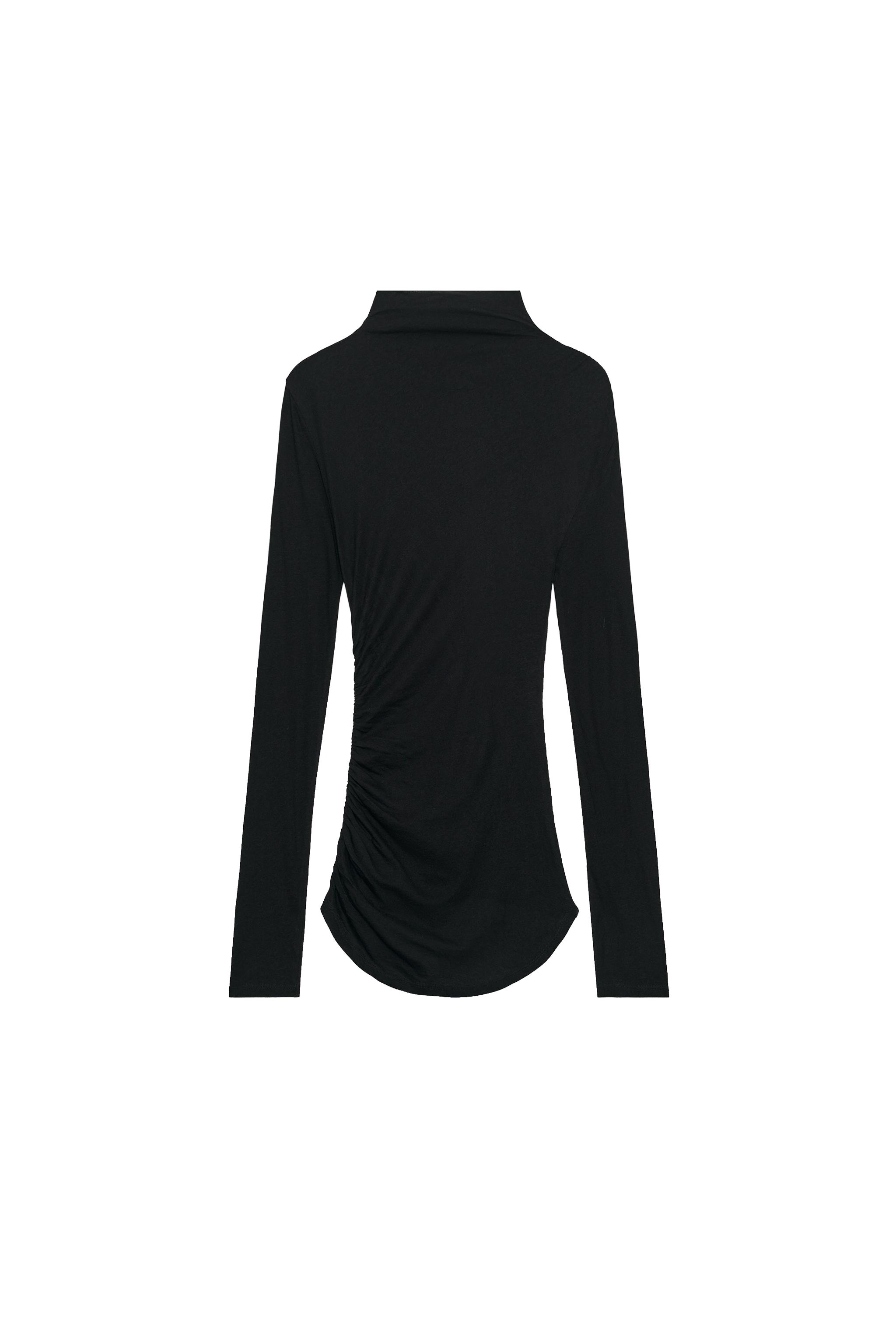 CAMISETA CUELLO ALTO FRUNCES