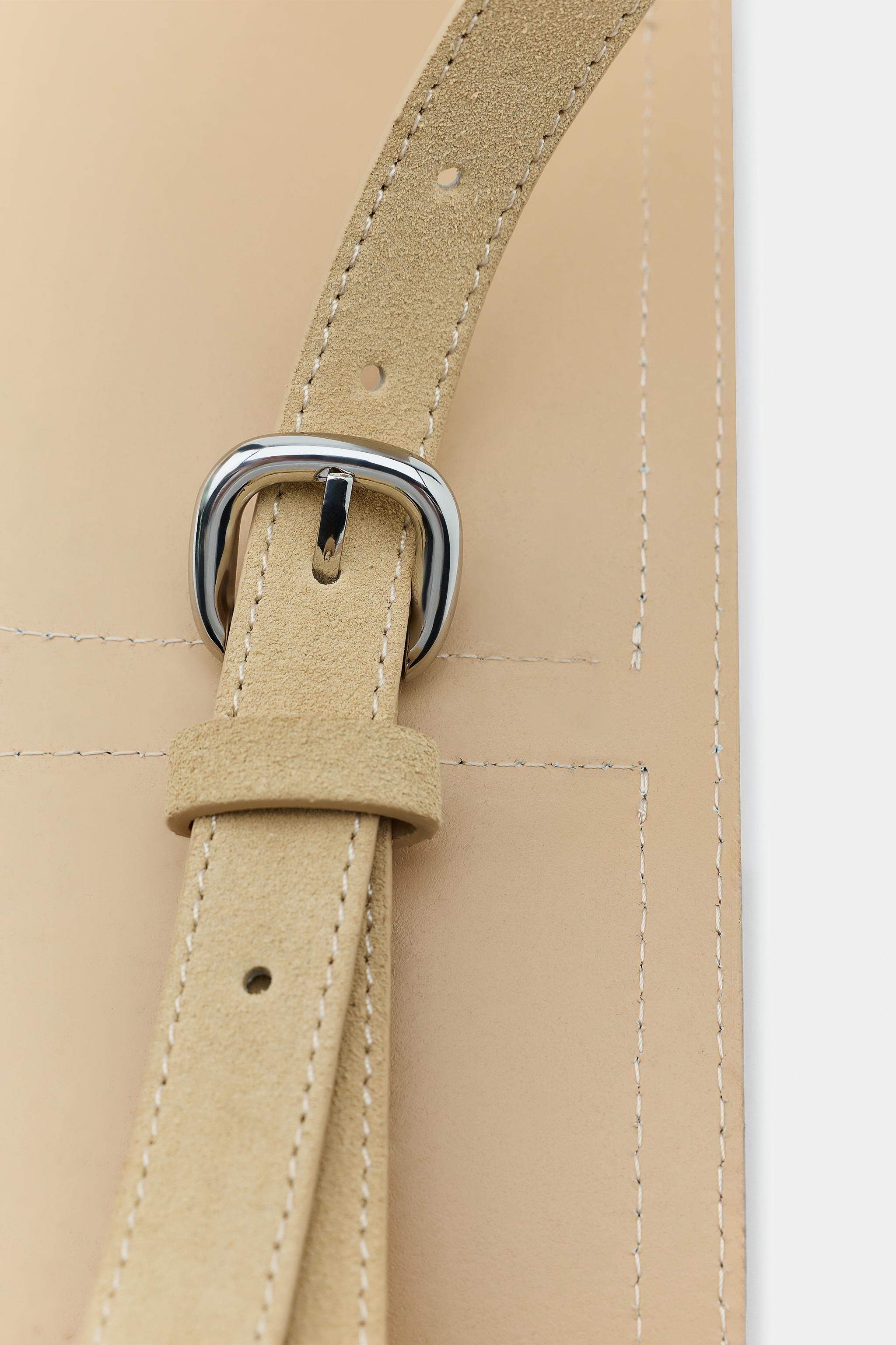 100% LEATHER WAIST BELT WITH POCKETS