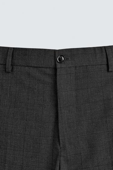 CHECK SUIT TROUSERS - Anthracite Grey by Zara - Image 7