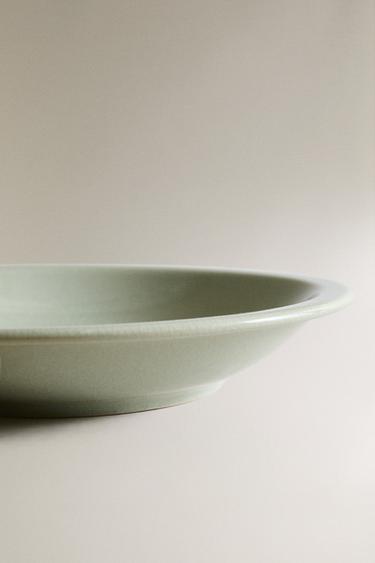 ASSIETTE CREUSE GRÈS ÉMAILLÉ - Vert d'eau de Zara - Image 3