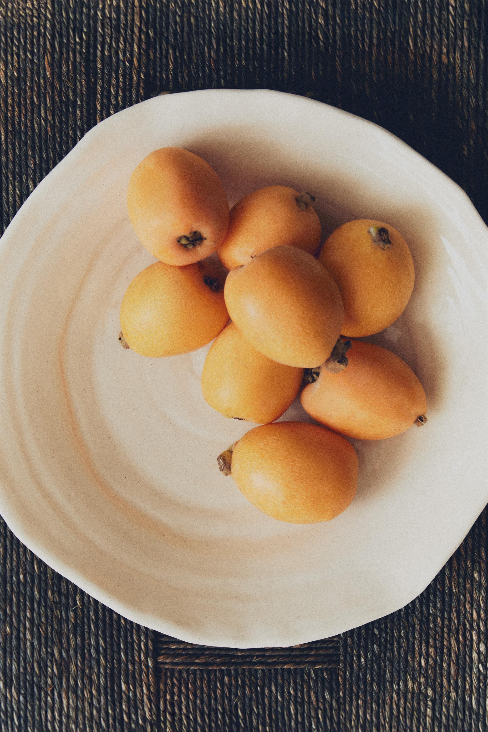 ENAMELED CERAMIC TRAY — Cream