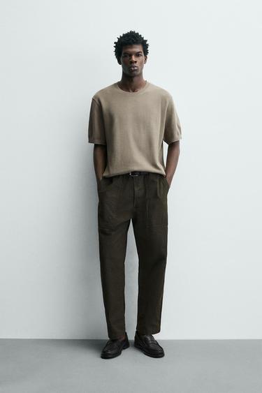 PLAYERA PUNTO RELAXED FIT - Tostado de Zara