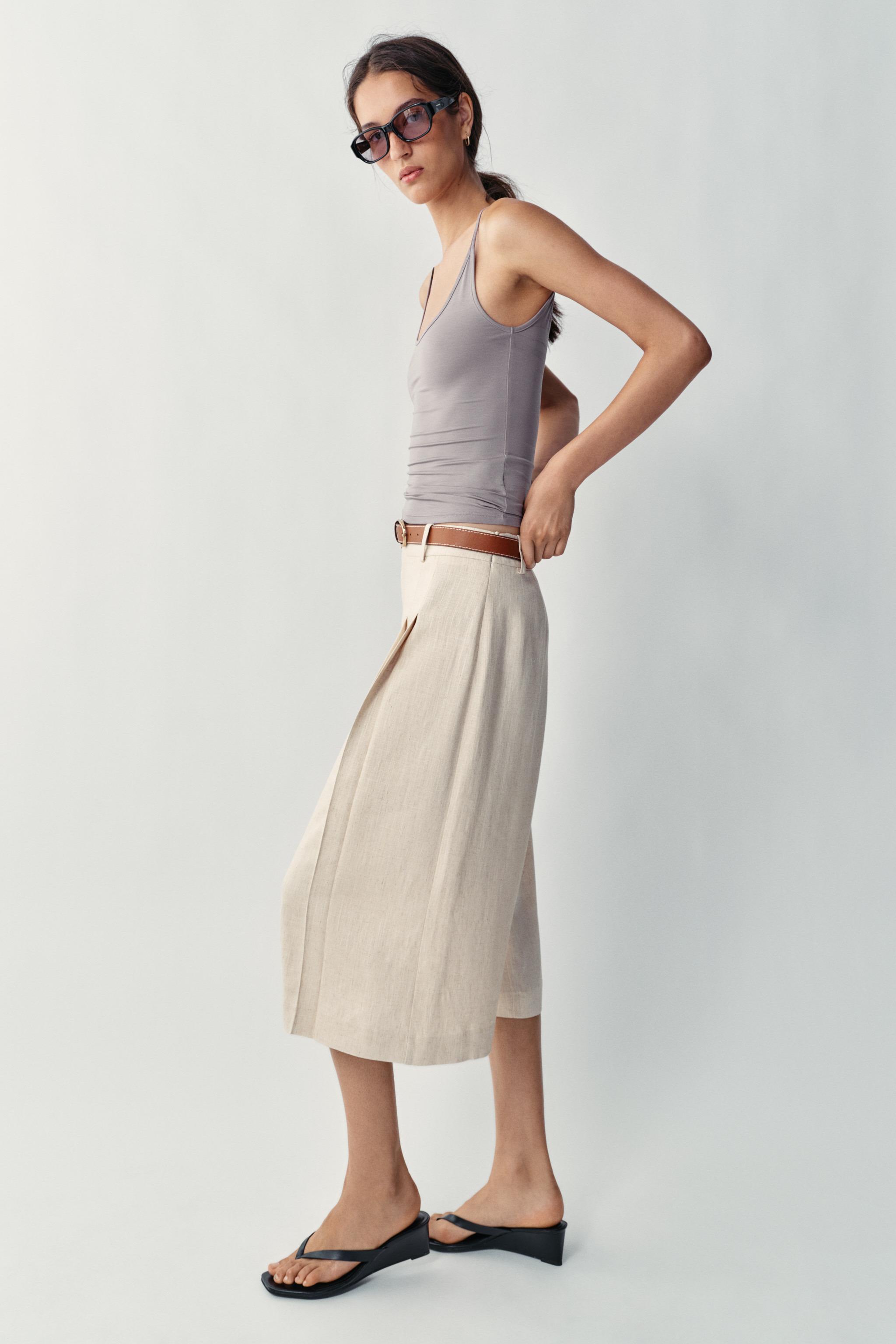Женские шорты Zara LONG BELTED SHORTS — фото 4