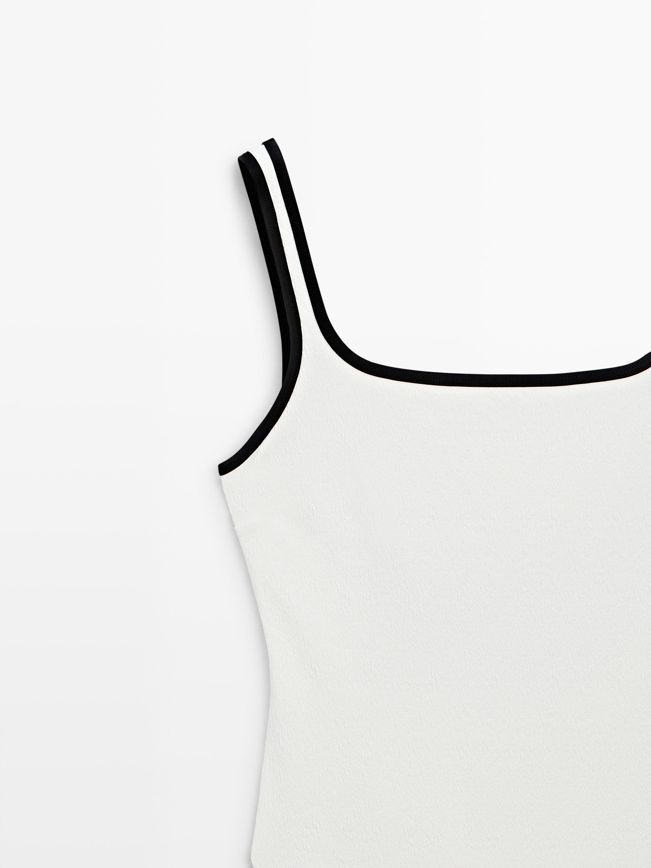 Maillot de bain texturé contrastant