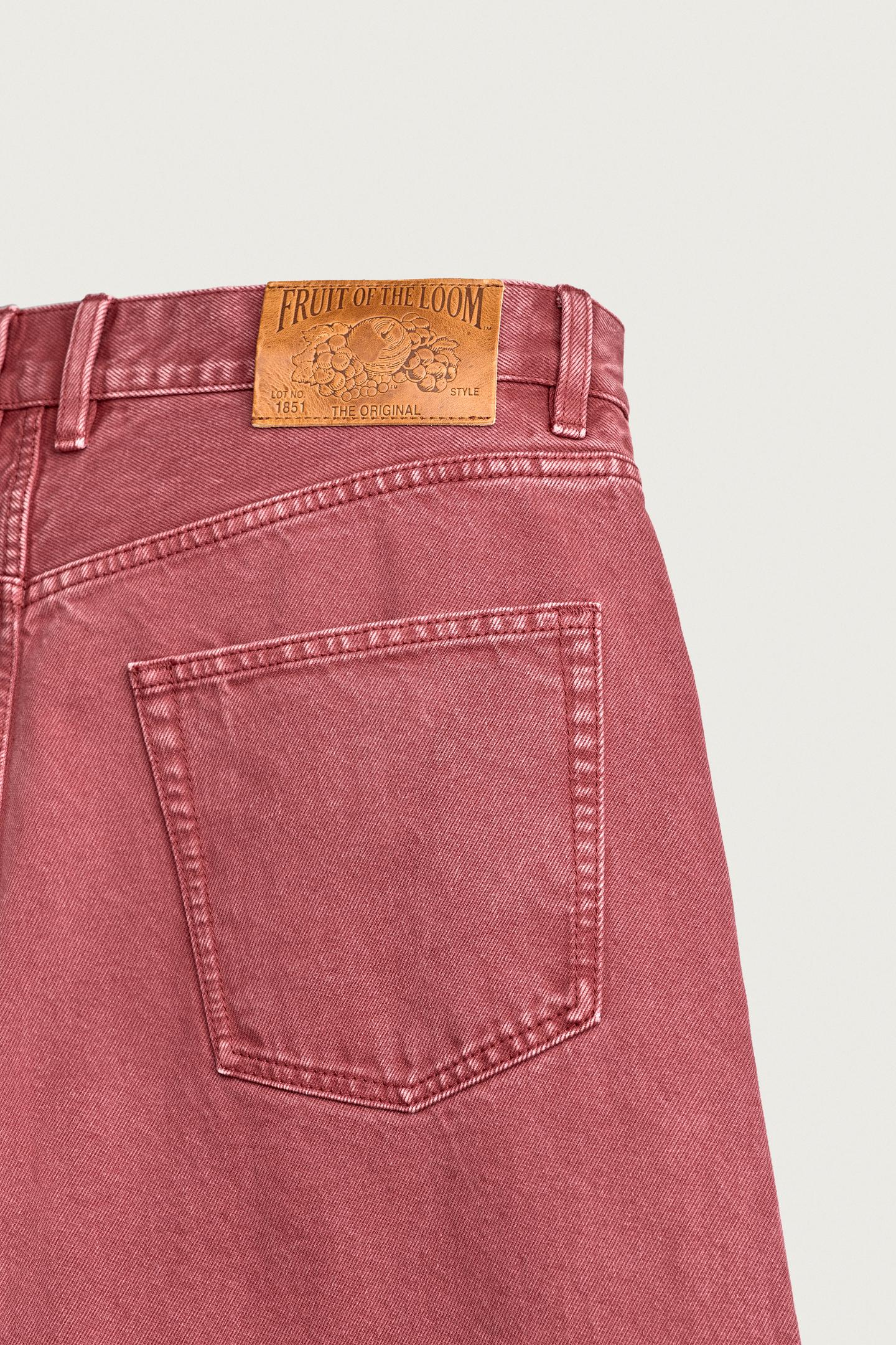 Мужские джинсы Zara Fruit OF the Loom™ Baggy Fit, цвет: Тёмный красный — фото 8