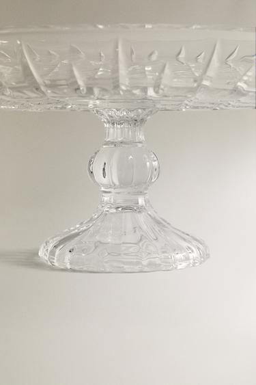 GLASS SERVING DISH WITH RAISED DIAMOND DESIGN - 990 by Zara - Image 3