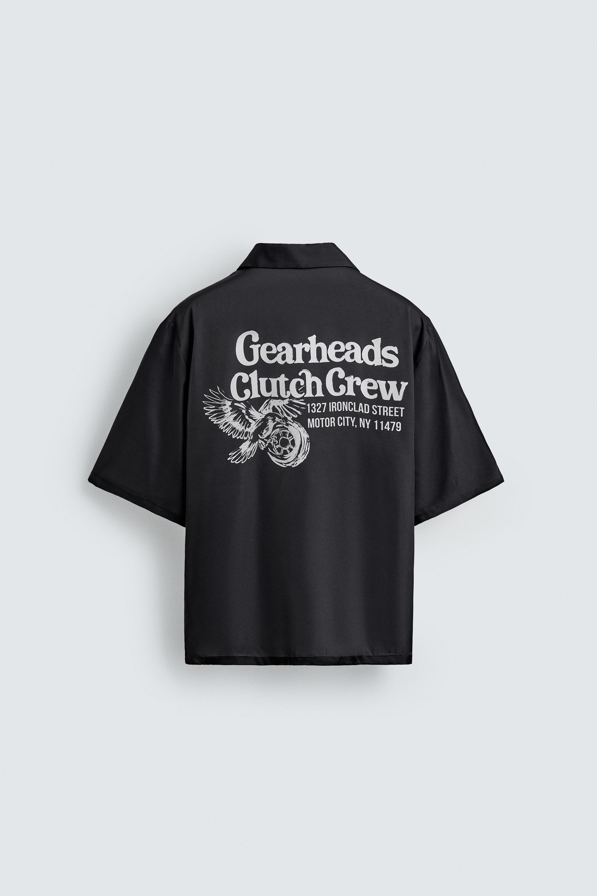 CONTRAST PRINT FLOWY SHIRT